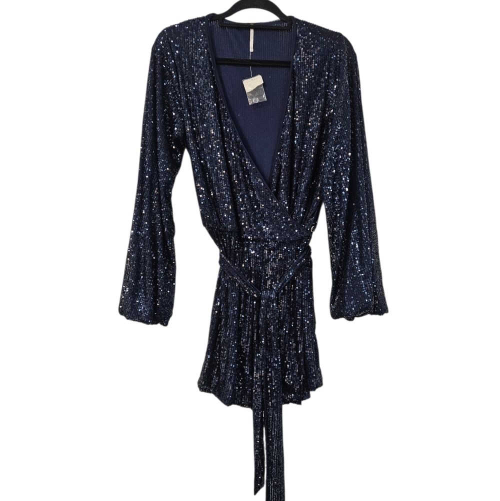 NWT Free People Christa Sequin Romper Size S - Picture 2 of 9